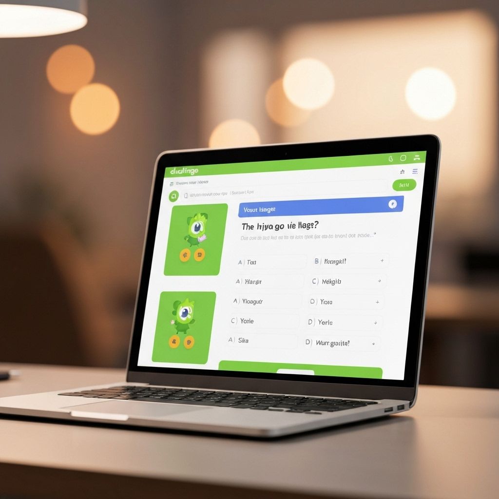 Mobile learning quiz screen reference