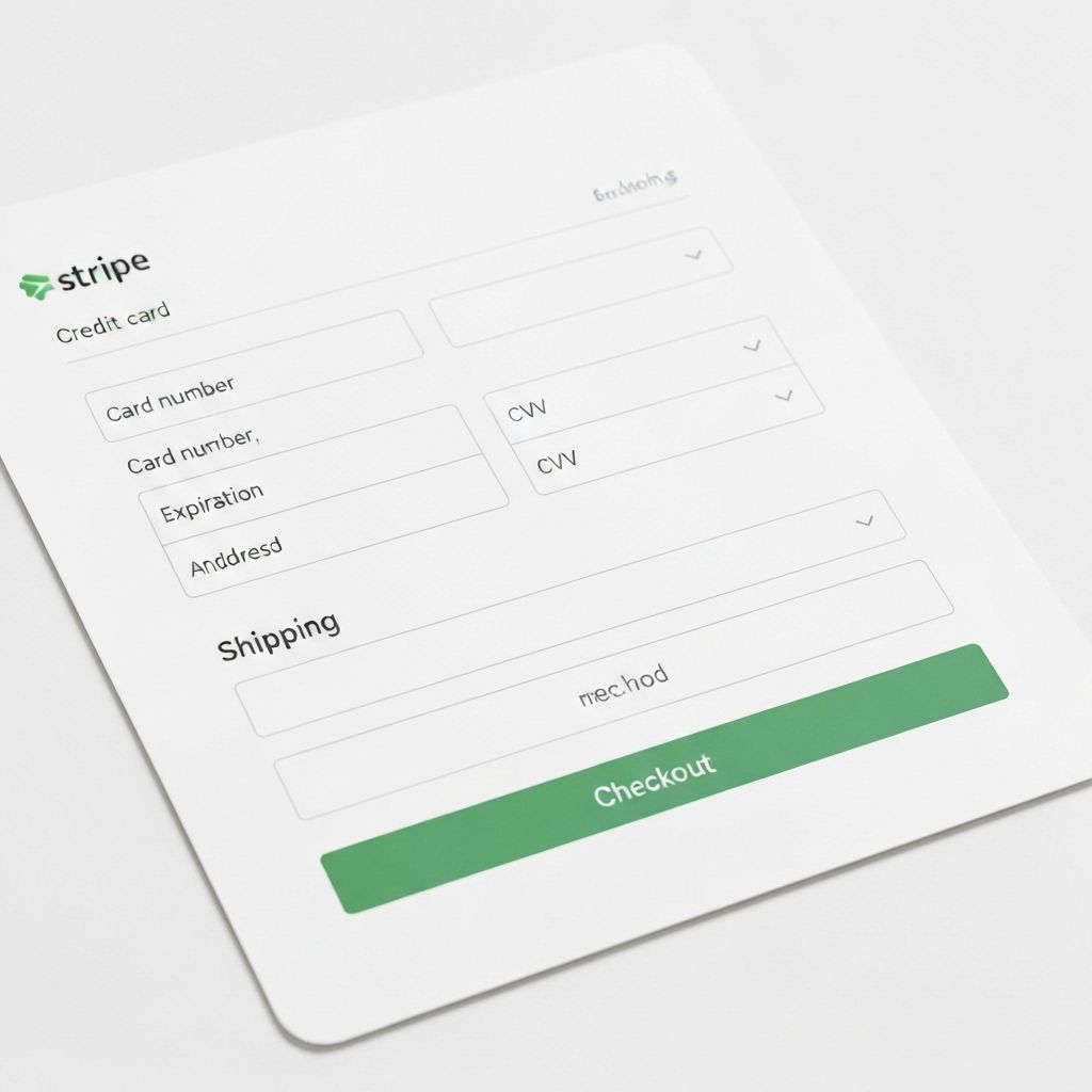 Checkout form UI reference